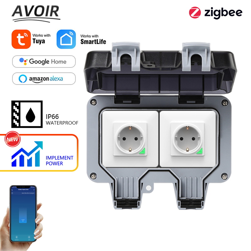 Avoir Tuya Zigbee prises élect - Timer Dual Outlet avis et prix